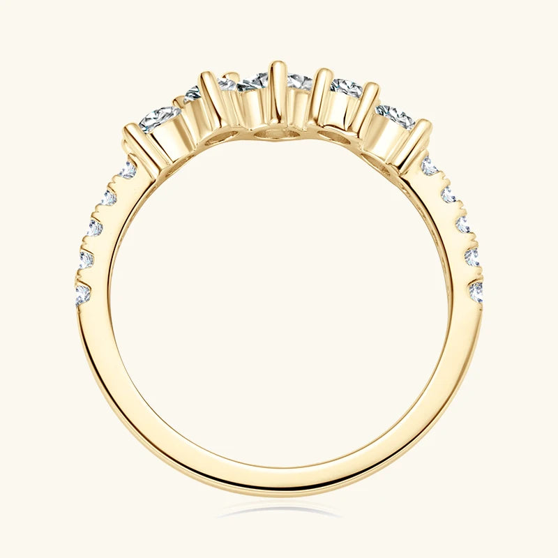 Anillo "Cluster de Diamantes"™: Plata 925 y Moissanita Certificada