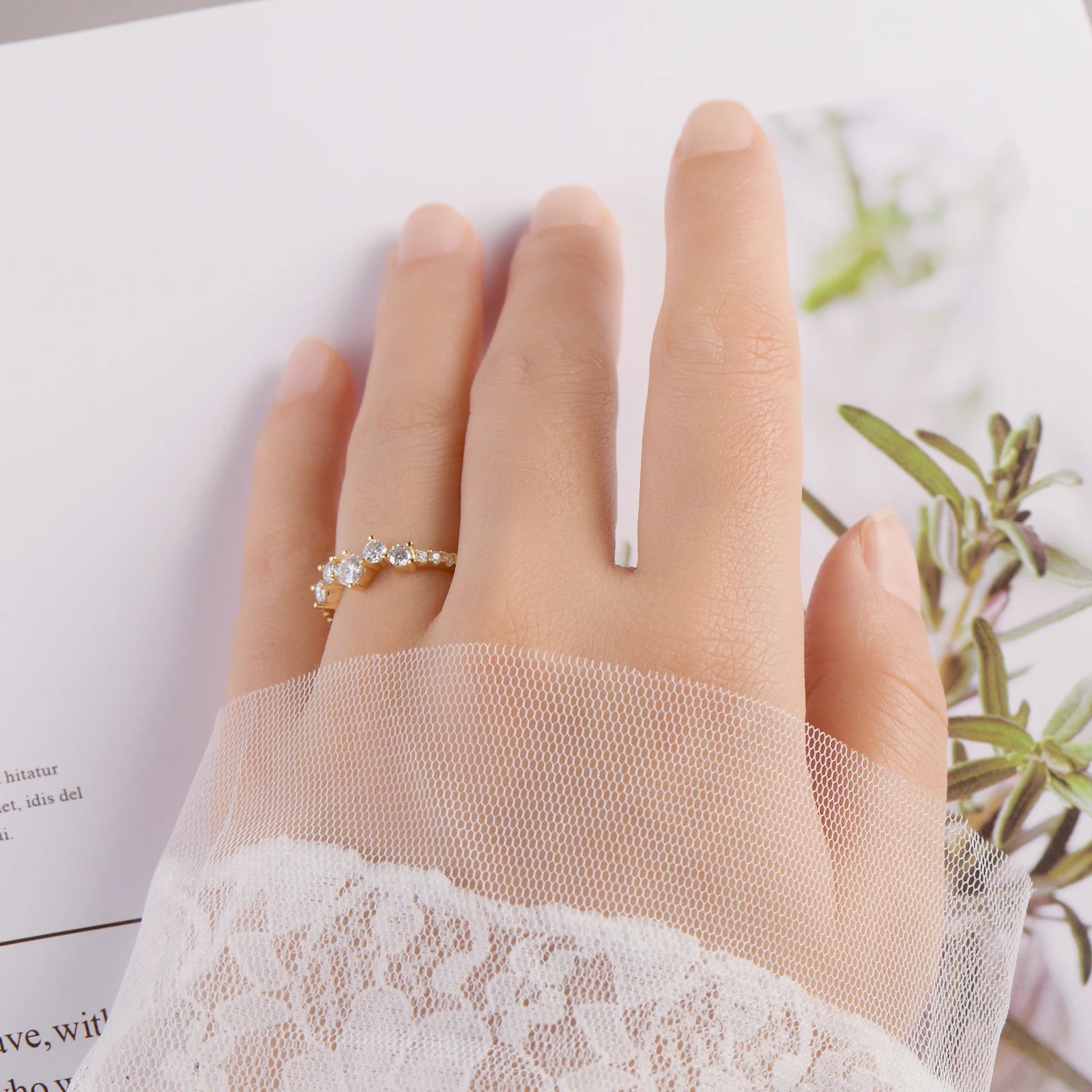 Anillo "Cluster de Diamantes"™: Plata 925 y Moissanita Certificada