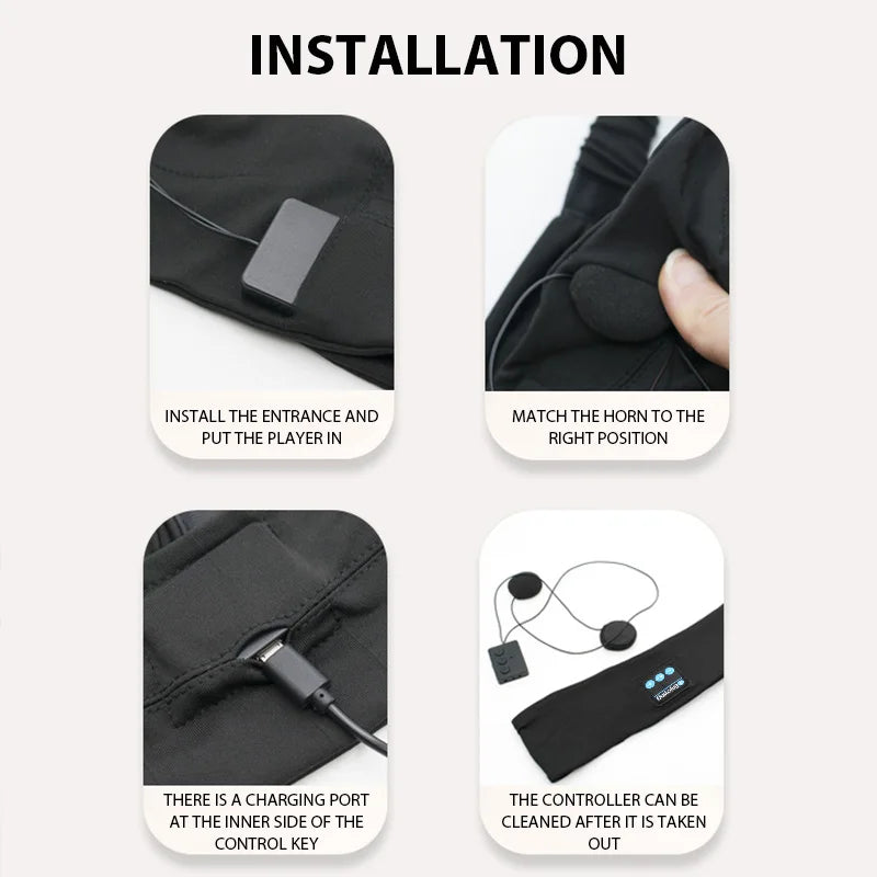 SleepBand Pro™: Cintillo Bluetooth para Dormir y Deporte con Sonido HD Estéreo