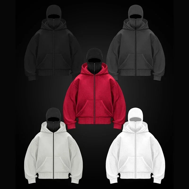 Polerón Balaclava Y2K™: Sudadera Urbana con Máscara Integrada