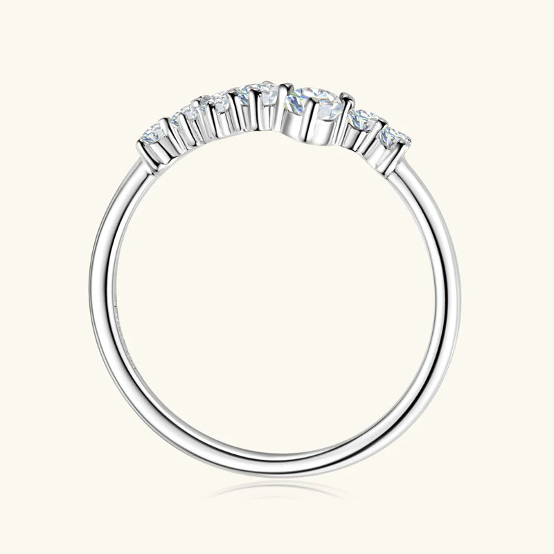 Anillo "Cluster de Diamantes"™: Plata 925 y Moissanita Certificada