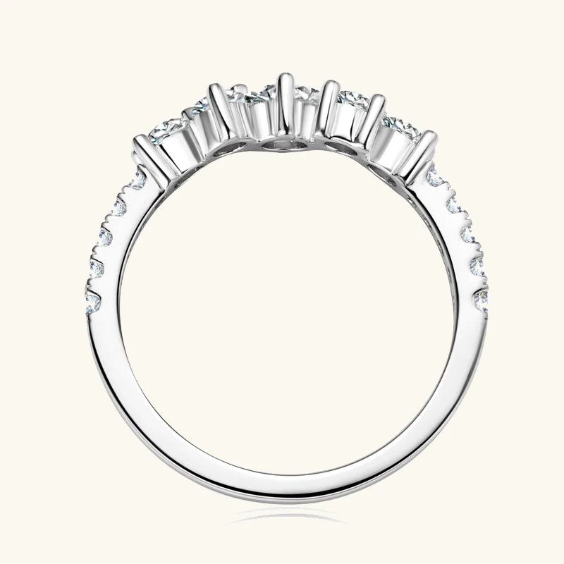 Anillo "Cluster de Diamantes"™: Plata 925 y Moissanita Certificada