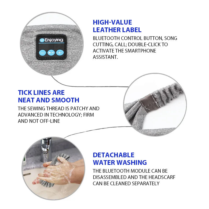 SleepBand Pro™: Cintillo Bluetooth para Dormir y Deporte con Sonido HD Estéreo