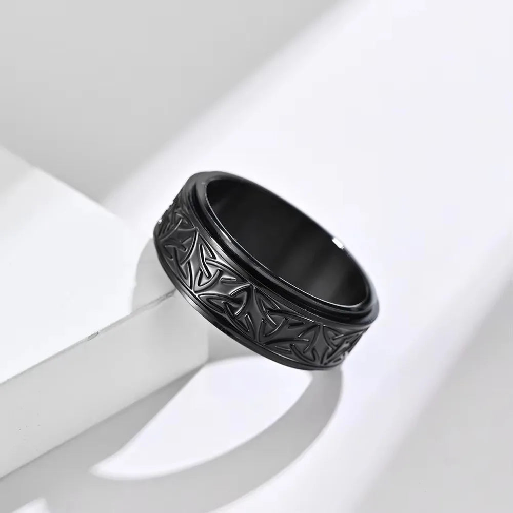 Anillo "Viking Spirit"™: Giratorio Antiestrés de Acero Inoxidable
